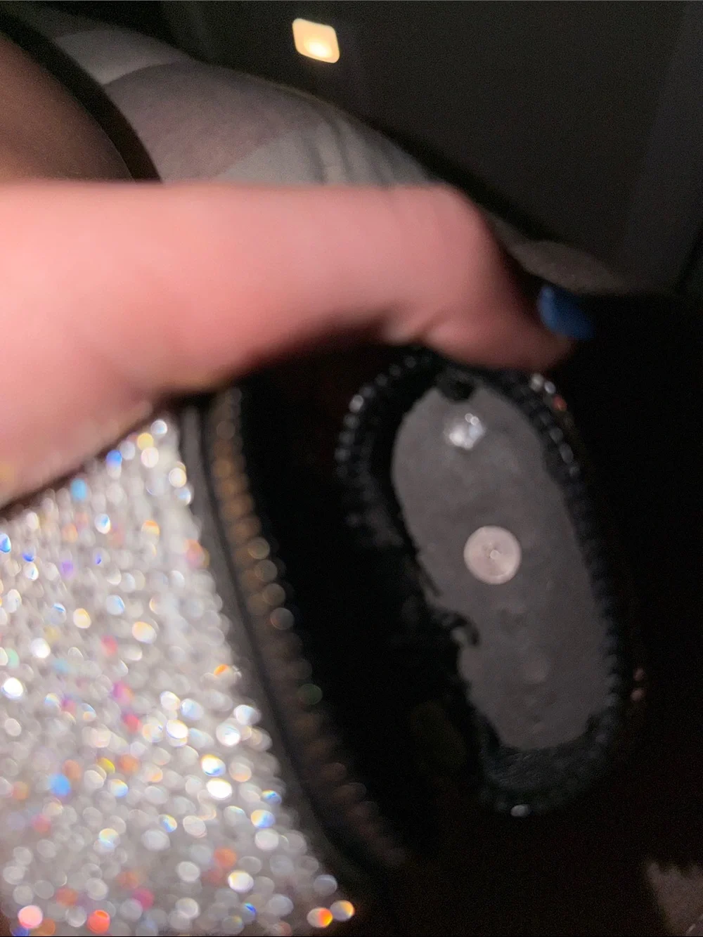 Target Silver Rhinestone Earbud/Card Holder Case